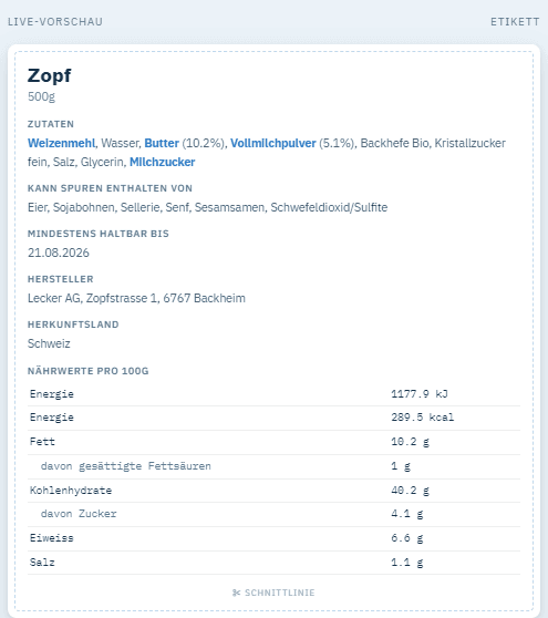 Nährwerte & Allergene